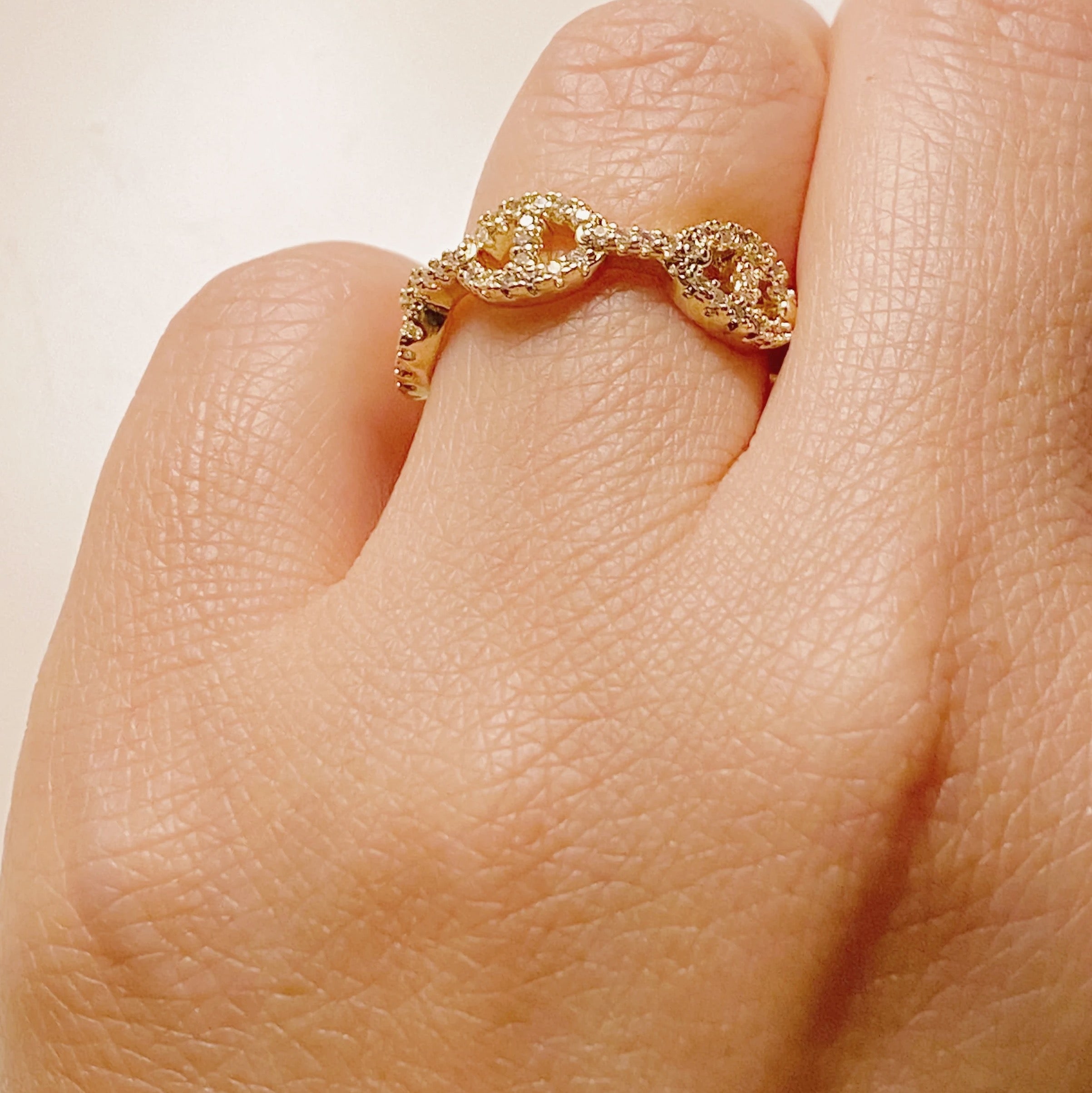 Dainty CZ Gold Ring