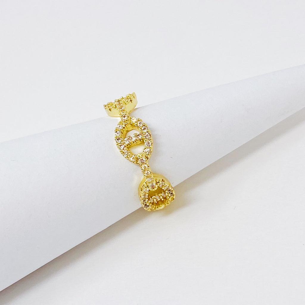 Dainty CZ Gold Ring